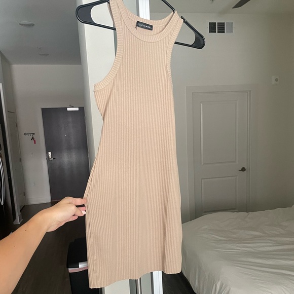 JLUXLABEL Tan Ribbed Mini Dress - Picture 4 of 4